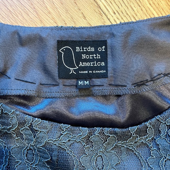 Birds of North America Contemporary Grey Lace Overlay Dress - Picture 3 of 4